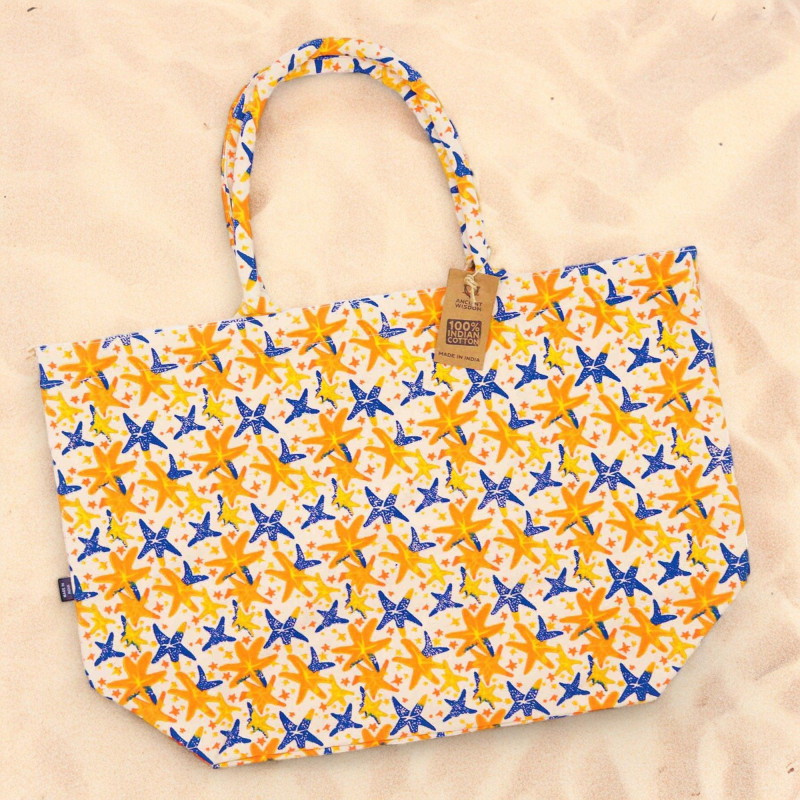 Grand sac lumineux - Étoile de mer abstraite