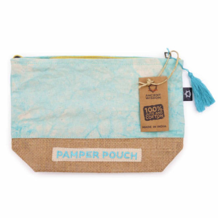 Pochette Pamper - Blues - Délavage à la pierre