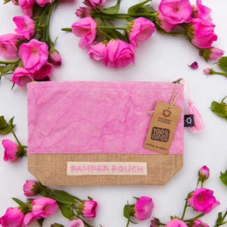 Pochette Pamper - Rose et violet - Délavé