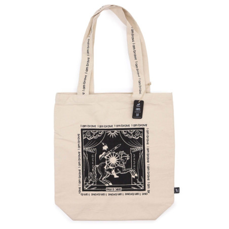 Sac fourre-tout Hop Hare - Je suis courageux - Toile de coton 10 oz