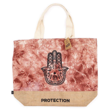 Sac entièrement naturel - Terracotta Stonewash - Hamsa - Protection