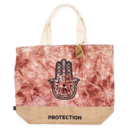 Sac entièrement naturel - Terracotta Stonewash - Hamsa - Protection
