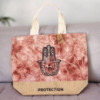 Sac entièrement naturel - Terracotta Stonewash - Hamsa - Protection