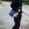 Sac fourre-tout en mélange doux - Bleu denim