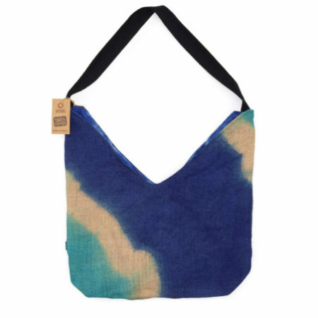 Sac fourre-tout en mélange doux - Bleu denim