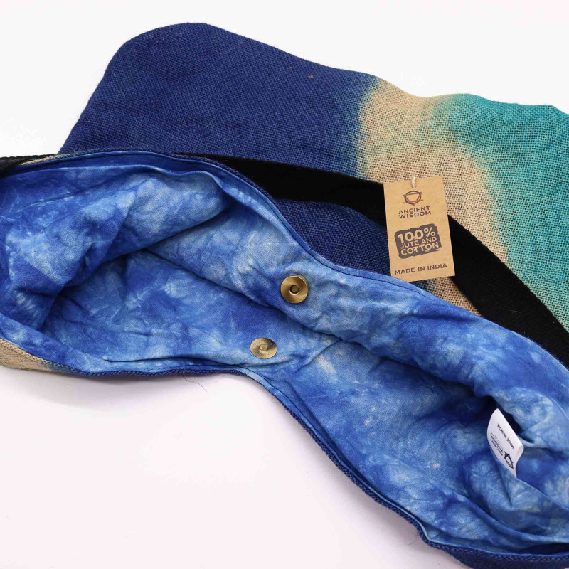 Sac fourre-tout en mélange doux - Bleu denim