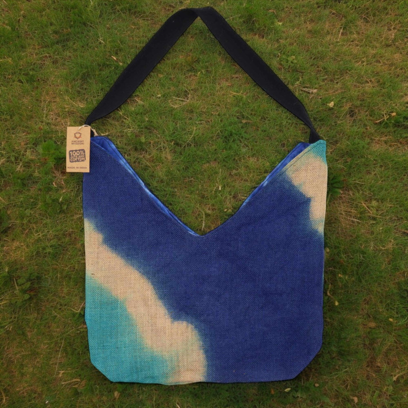 Sac fourre-tout en mélange doux - Bleu denim