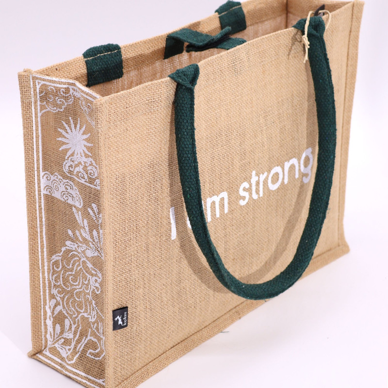 Grand sac en jute Hop Hare - Je suis fort