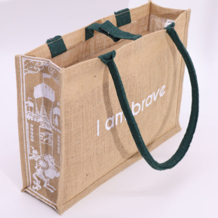 Grand sac en jute Hop Hare - Je suis courageux