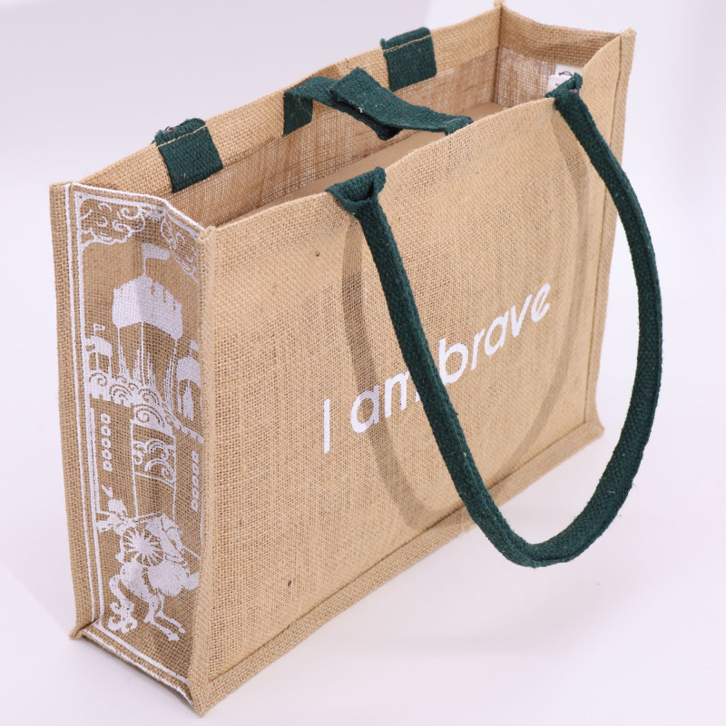Grand sac en jute Hop Hare - Je suis courageux