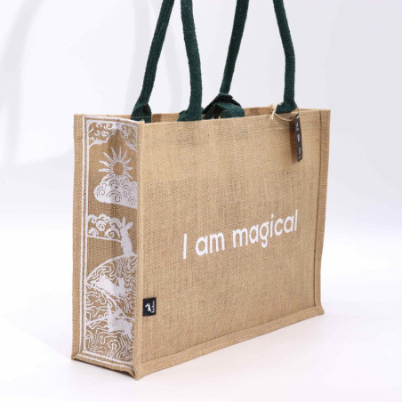 Grand sac en jute Hop Hare - Je suis magique