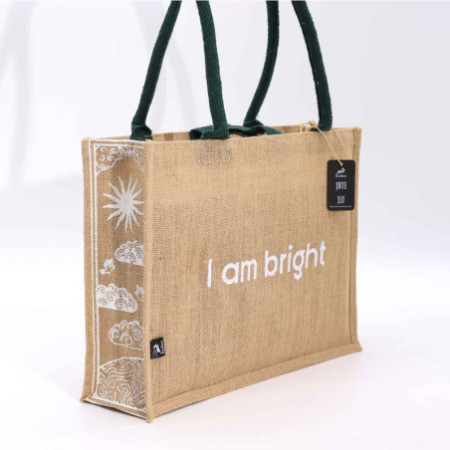 Grand sac en jute Hop Hare - Je suis brillant