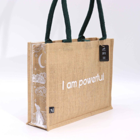 Grand sac en jute Hop Hare - Je suis puissant