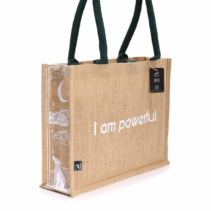 Grand sac en jute Hop Hare - Je suis puissant