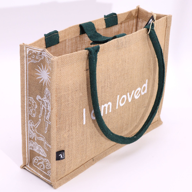Grand sac en jute Hop Hare - Je suis aimé