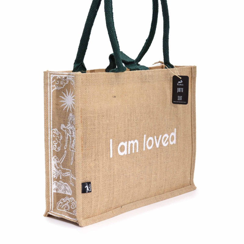 Grand sac en jute Hop Hare - Je suis aimé