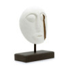 Masque décoratif tribal Timor - Blanc 27 x 20 cm