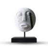 Masque décoratif tribal Timor - Blanc 27 x 20 cm