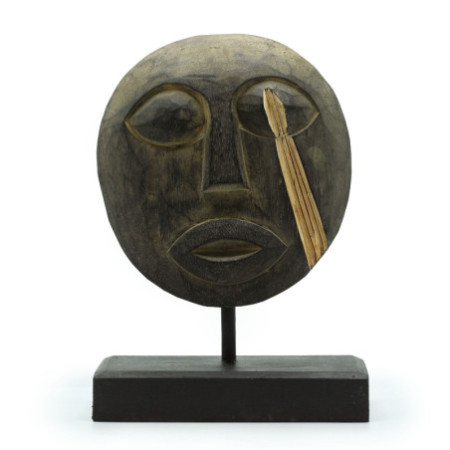 Masque décoratif tribal du Timor - Antique 27x20cm