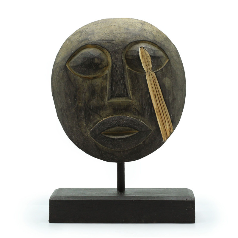 Masque décoratif tribal du Timor - Antique 27x20cm
