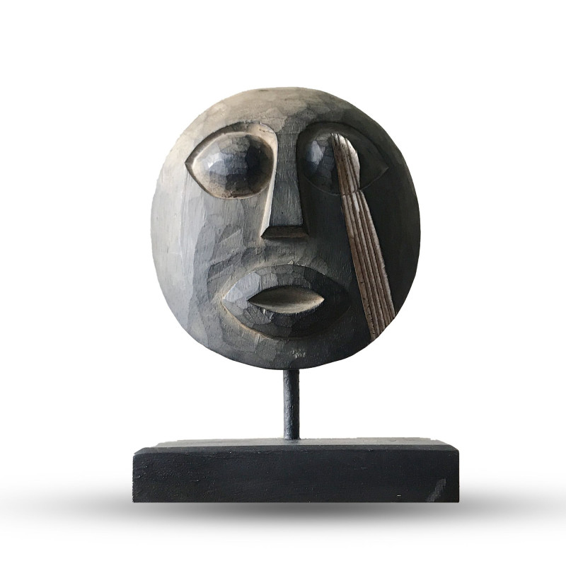 Masque décoratif tribal du Timor - Antique 27x20cm