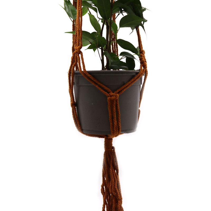 Manique en macramé classique - Chocolat