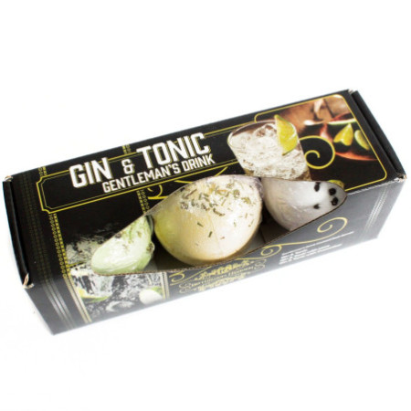 Ensemble de trois bombes de bain au gin tonic