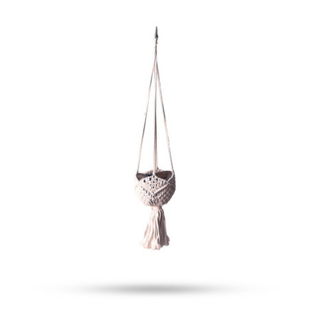 Manique décorative en macramé - Beige