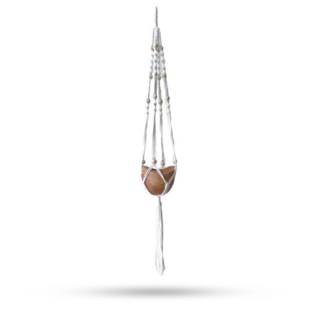 Manique en macramé perlée - Naturel - 1 mètre