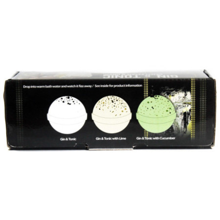Ensemble de trois bombes de bain au gin tonic