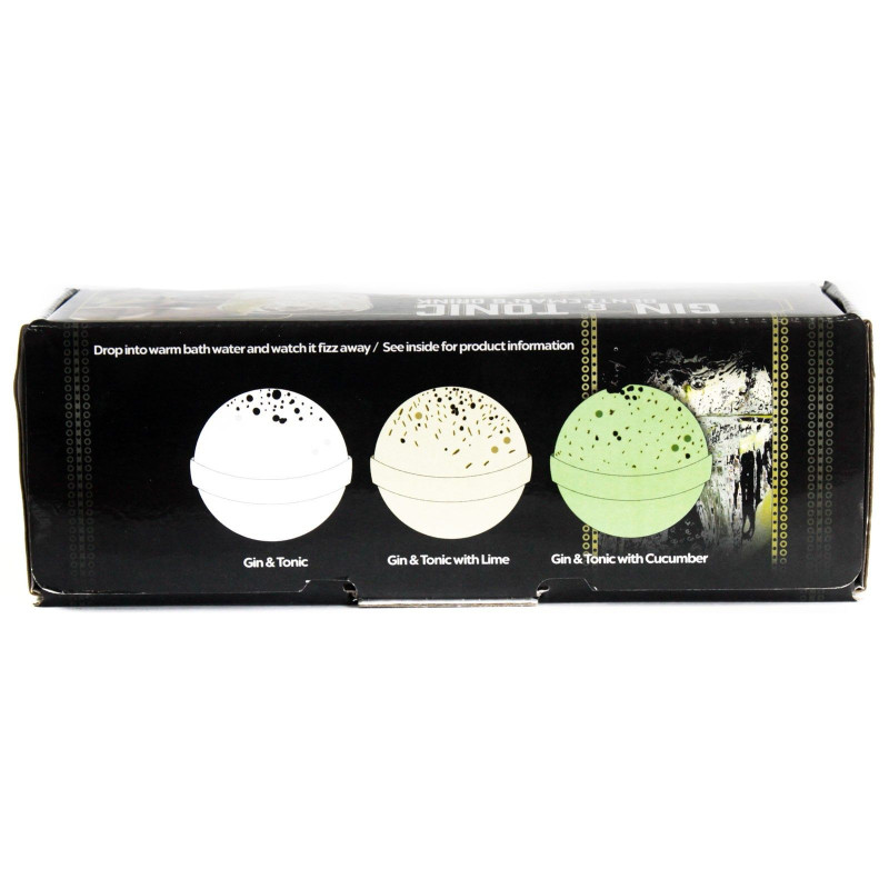 Ensemble de trois bombes de bain au gin tonic