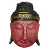 Décoration d'intérieur Tête de Bouddha - 25 cm - Finition rouge brillant