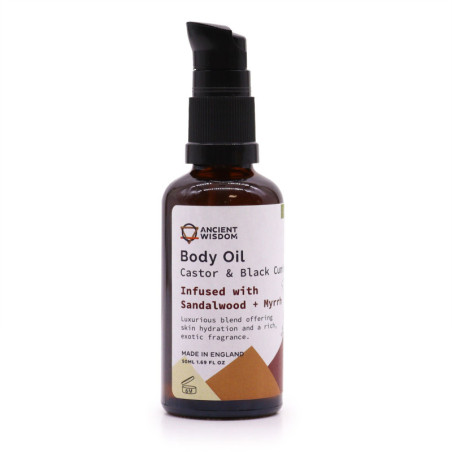 Huile corporelle bio 50 ml - Bois de santal et myrrhe