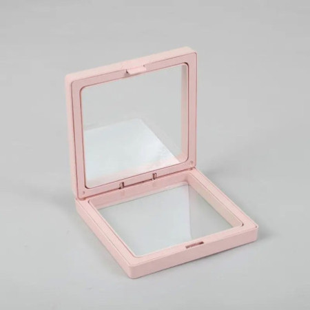 Grand cadre flottant 3D 11 x 11 cm - Rose