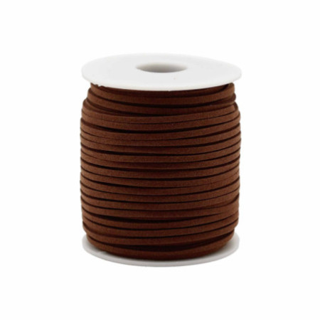 Rouleau de cordon pour pendentif - 2,5 mm x 45 m - Marron foncé A010