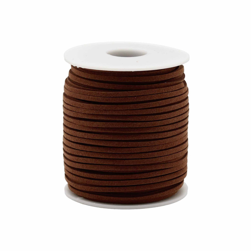 Rouleau de cordon pour pendentif - 2,5 mm x 45 m - Marron foncé A010
