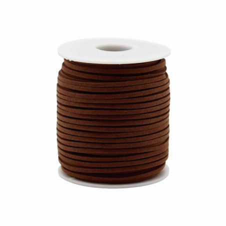 Rouleau de cordon pour pendentif - 2,5 mm x 45 m - Marron foncé A010