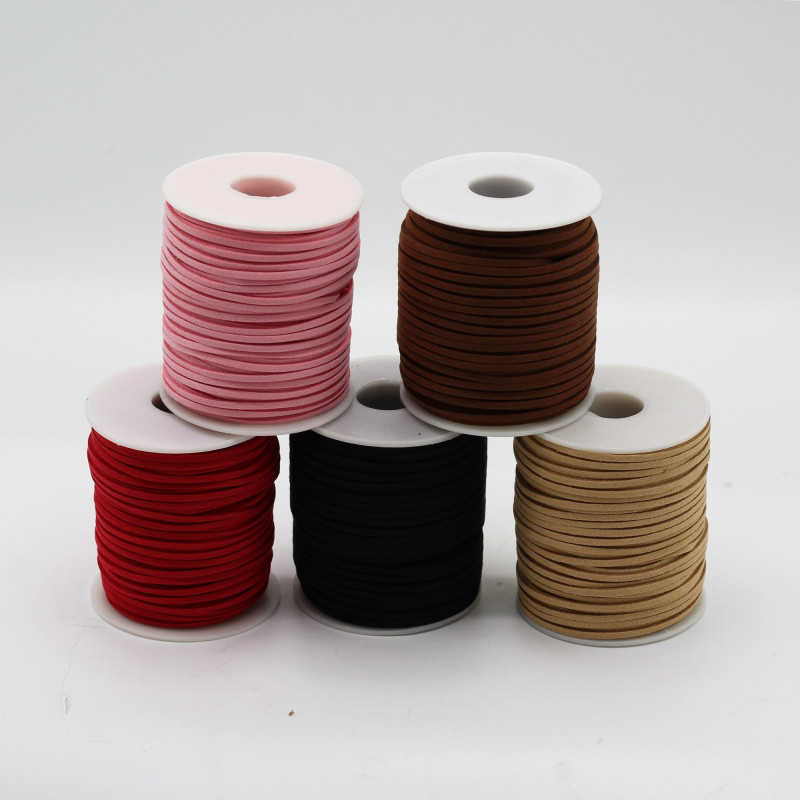 Rouleau de cordon pour pendentif - 2,5 mm x 45 m - Marron foncé A010