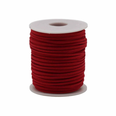 Rouleau de cordon pour pendentif - 2,5 mm x 45 m - Rouge A056