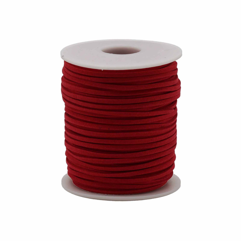 Rouleau de cordon pour pendentif - 2,5 mm x 45 m - Rouge A056