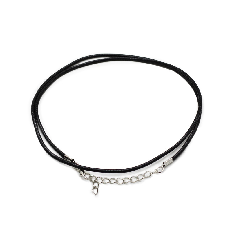 Lot de cordons cirés pour pendentifs - 2 mm x 55 cm - Assortis - Noir 101