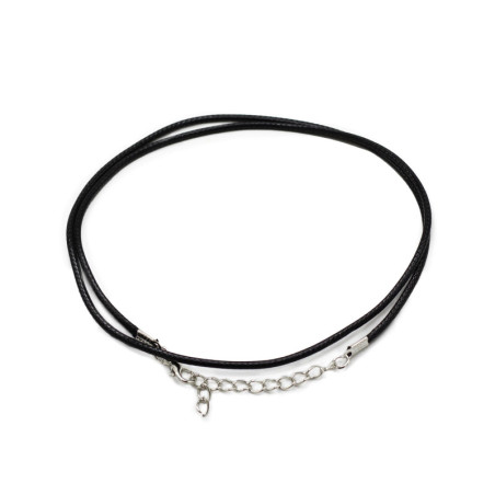 Lot de cordons cirés pour pendentifs - 2 mm x 55 cm - Assortis - Noir 101