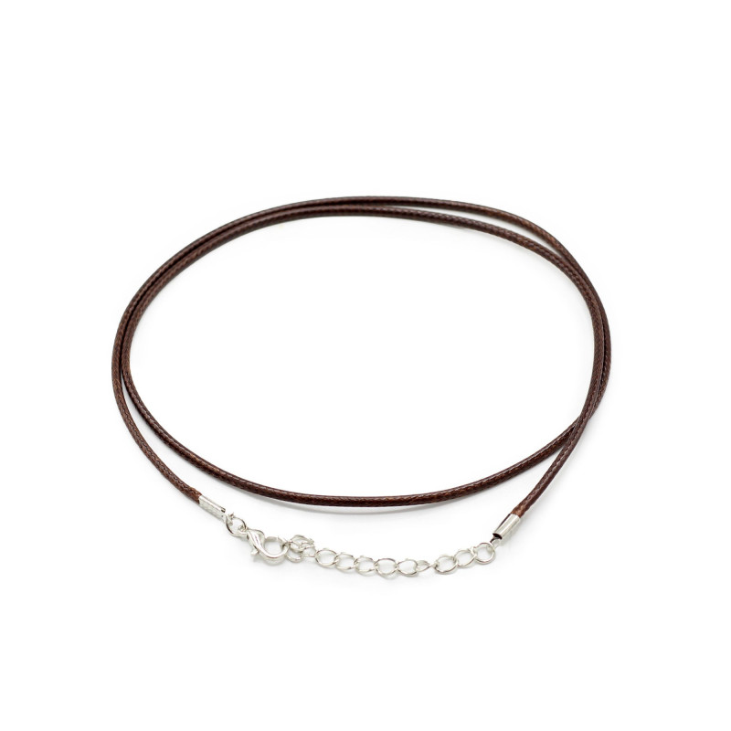 Lot de cordons cirés pour pendentifs - 2 mm x 55 cm - Assortis - Marron foncé 112