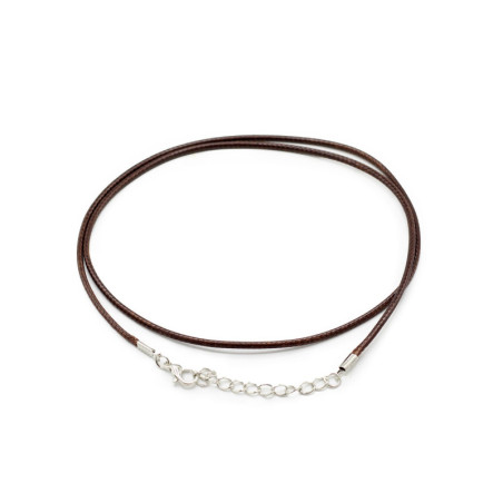 Lot de cordons cirés pour pendentifs - 2 mm x 55 cm - Assortis - Marron foncé 112