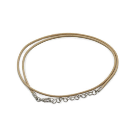 Lot de cordons cirés pour pendentifs - 2 mm x 55 cm - Assortis - Tan 117