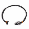 Collier avec cordon en cristal et pierres précieuses, 45 cm/18 pouces - Noir