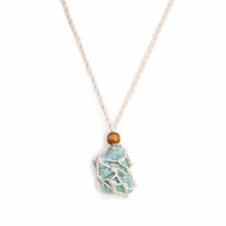 Collier avec cordon en cristal de 45 cm (18 pouces) - Naturel
