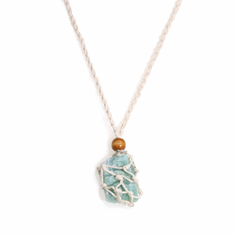 Collier avec cordon en cristal de 45 cm (18 pouces) - Naturel