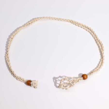 Collier avec cordon en cristal de 45 cm (18 pouces) - Naturel