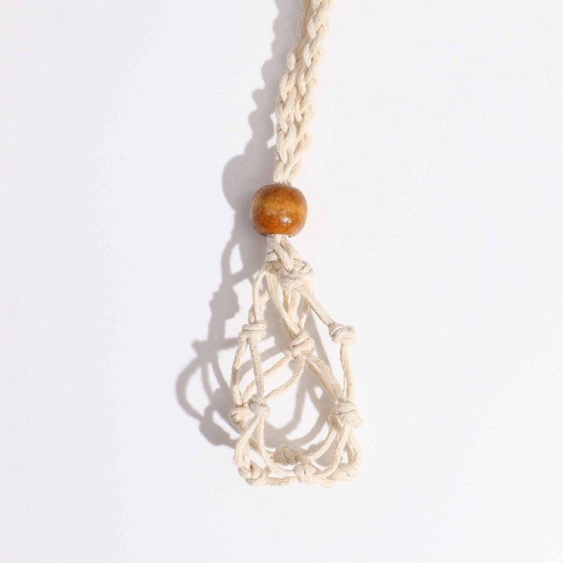 Collier avec cordon en cristal de 45 cm (18 pouces) - Naturel
